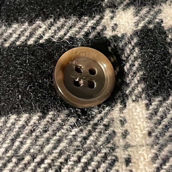 APC wool button up flannel black and white plaid - Picture 4 of 5